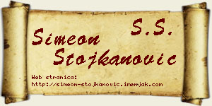 Simeon Stojkanović vizit kartica